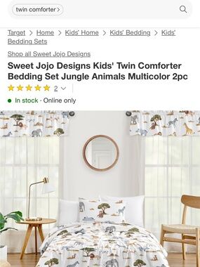 Target Sweet Jojo Designs Kids' Twin Comforter Set - Multicolor Jungle Animals